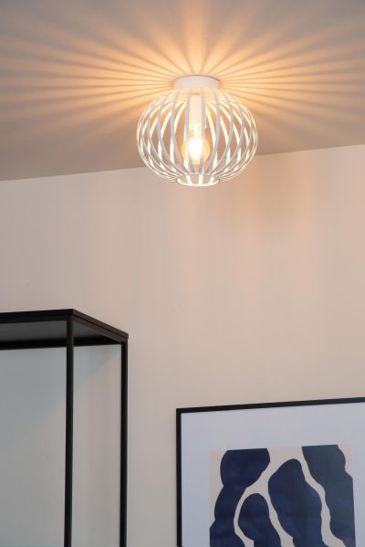 Lucide MANUELA - Flush ceiling light - Ø 25 cm - 1xE27 - White